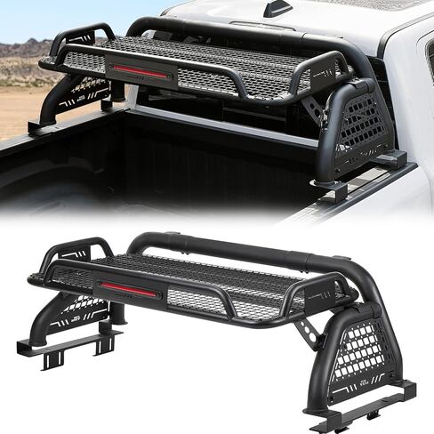 JOYTUTUS Roll Bar for Full Size Truck with Brake Light, Pickup Chase Rack Sport Bar Compatible with F150, F250, F350, Silverado, Sierra, Ram 1500 2500 3500, Tundra in Kuwait