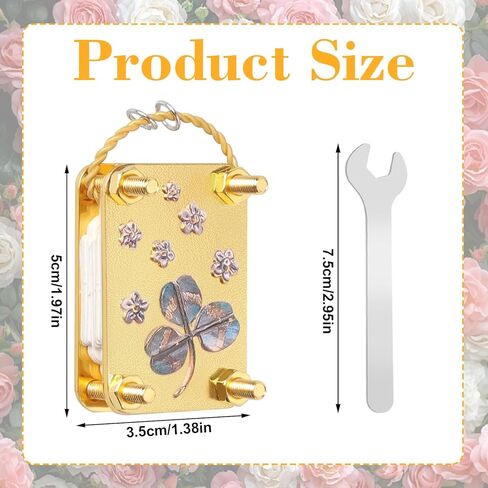loghohu Micro Flower Press، مكبس زهور صغير مع 20 ورقة عينة قابلة لإعادة الاستخدام ومفتاح ربط معدني DIY مجموعة حفظ مكابس النباتات لمحبي الفنون والحرف اليدوية in Kuwait