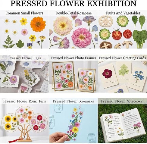 FOCHIER F Flower Press Kit for Adults & Kids, Extra Large Wooden Flower Press Kit with Tools, 30 Blotting Papers, for Pressed Flowers, Resin Art, DIY Crafts & Flower Preservation in Kuwait