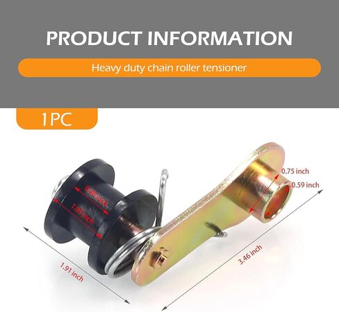 شداد سلسلة، 110CC 125CC 140CC دليل ضرس ضبط السلسلة، شداد أسطواني عالي التحمل مع زنبرك، لمعظم ATVs والدراجات النارية الصغيرة وأدوات الصيانة المحمولة (أسود) in Kuwait