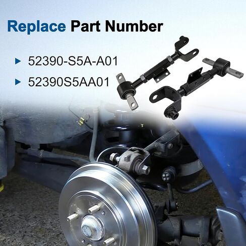 ذراع التحكم في التعليق العلوي الخلفي قابل للتعديل متوافق مع Honda Civic/Acura RSX EL 2001-2005، مجموعة أذرع التحكم في الحدبة المعلقة للمحاذاة اليمنى واليسرى استبدال 52390-S5A-A01 in Kuwait