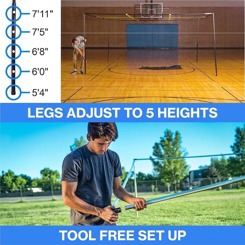 9 Square Game Indoor, Outdoor, Giant, Portable Metal, Waterproof, Quick Setup - Backyard, Beach, School, Camp, Lawn, Yard Games Fun Activity for Family, Kids, Teens & Adults in Kuwait