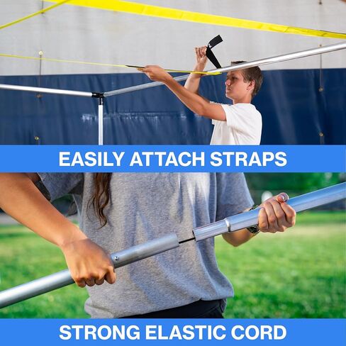 9 Square Game Indoor, Outdoor, Giant, Portable Metal, Waterproof, Quick Setup - Backyard, Beach, School, Camp, Lawn, Yard Games Fun Activity for Family, Kids, Teens & Adults in Kuwait