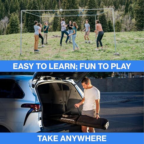 9 Square Game Indoor, Outdoor, Giant, Portable Metal, Waterproof, Quick Setup - Backyard, Beach, School, Camp, Lawn, Yard Games Fun Activity for Family, Kids, Teens & Adults in Kuwait
