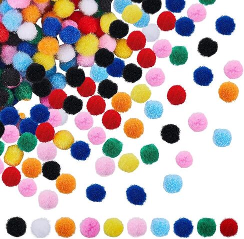 SUNNYCLUE 400Pcs Small Pink Pompoms Fuzzy Balls Bulk Valentine's Day 10mm Mini Pom Pom Ball Soft Round Fluffy Puff Cat Kitten Googly Pom Poms for DIY Art Crafts Garland Charms Party Decor Supplies in Saudi Arabia