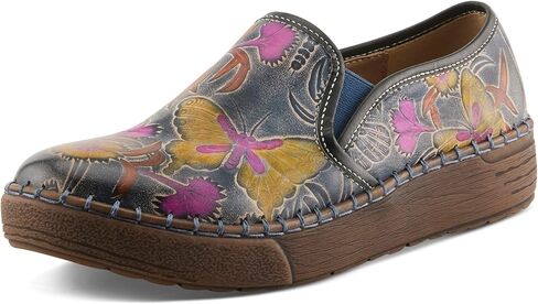 Spring Step L'Artiste Priela Slip-On Loafers | Hand-Painted Leather Shoes with Butterfly-Inspired Design in Saudi Arabia