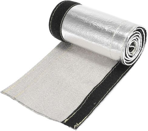 Car Heat Shroud 1-1/2" ID 3.2ft Aluminized Sleeving Insulated Shield Sleeve Heat Wire Shield Sleeve for 1-1/2" OD Fuel Lines Heat Protection Auto Replacement Parts in Kuwait
