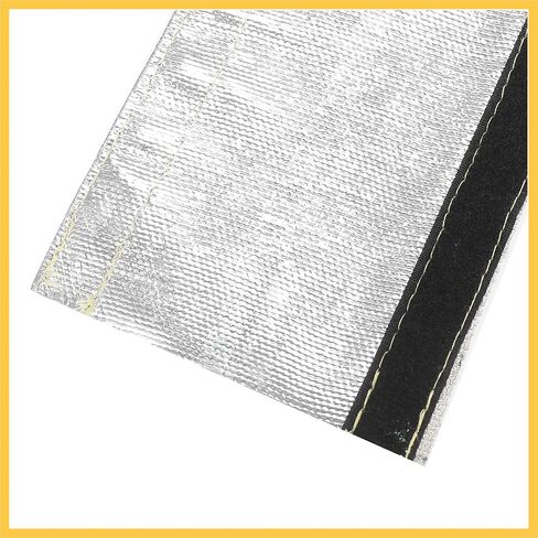 Car Heat Shroud 1-1/2" ID 3.2ft Aluminized Sleeving Insulated Shield Sleeve Heat Wire Shield Sleeve for 1-1/2" OD Fuel Lines Heat Protection Auto Replacement Parts in Kuwait