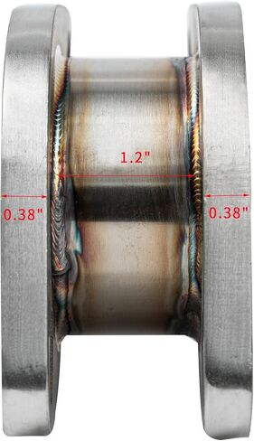 2 1/2 Inch OD (2.5") 2 Bolt Exhaust Flange Double Flanged Connector Pipe, T304 Stainless Steel Weld-On Adapter, Universal Exhaust Coupler, Exhaust Pipe Fittings for Exhaust System Repair in Kuwait