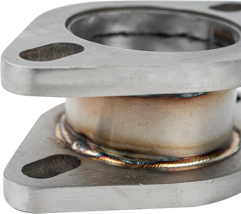 2 1/2 Inch OD (2.5") 2 Bolt Exhaust Flange Double Flanged Connector Pipe, T304 Stainless Steel Weld-On Adapter, Universal Exhaust Coupler, Exhaust Pipe Fittings for Exhaust System Repair in Kuwait