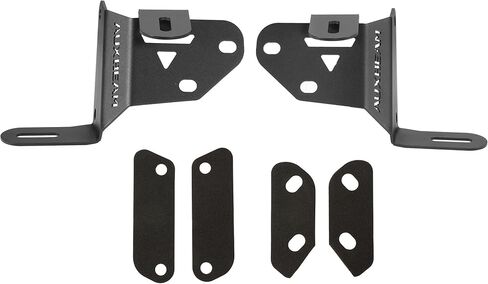 Auxbeam Dual A-Pillar LED Pod Mounting Brackets 2PCS for Jeep Wrangler JK 2007-2017, Adjustable for 2-5 Inch Offroad Lights, Lower Windshield Dual Auxiliary Light Brackets, Black Powder Coated Steel in Kuwait