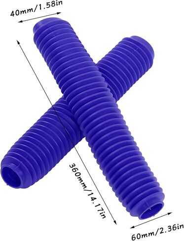 Front Fork Cover, Fydun 1 Pair Motorcycle Front Fork Shock Boots Dust Cover Replacement for RM125 DR250 DRZ400 400(Blue) in Kuwait