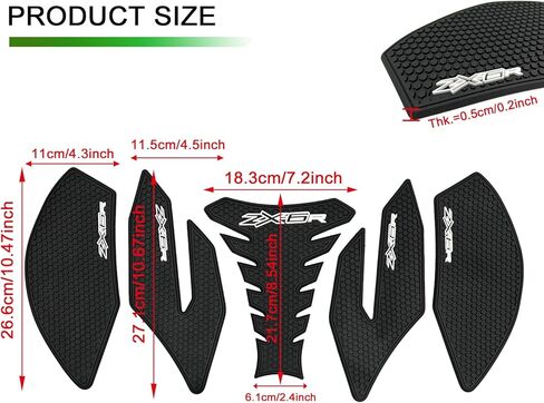 5PCS Motorcycle Fuel Tank Pad Sticker Protector Anti Slip Tank Grip Sticker Compatible with Ninja ZX 6R ZX-6R ZX636 2013-2024 2025 2026 ZX6R Accessories Side Decals Stickers in Kuwait