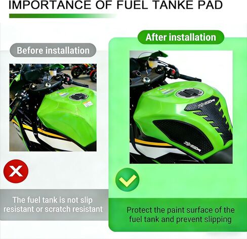 5PCS Motorcycle Fuel Tank Pad Sticker Protector Anti Slip Tank Grip Sticker Compatible with Ninja ZX 6R ZX-6R ZX636 2013-2024 2025 2026 ZX6R Accessories Side Decals Stickers in Kuwait