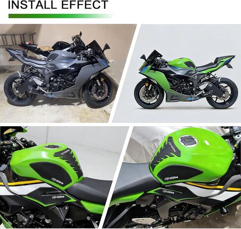 5PCS Motorcycle Fuel Tank Pad Sticker Protector Anti Slip Tank Grip Sticker Compatible with Ninja ZX 6R ZX-6R ZX636 2013-2024 2025 2026 ZX6R Accessories Side Decals Stickers in Kuwait