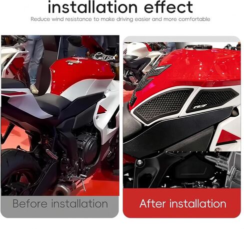 Motorcycle Tank Pad Side Traction Grip Protectors for YAMAHA YZF R7 2026 Anti-Slip Rubber Fuel Tank Stickers 5 PCS Set Black in Kuwait