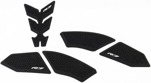 Motorcycle Tank Pad Side Traction Grip Protectors for YAMAHA YZF R7 2026 Anti-Slip Rubber Fuel Tank Stickers 5 PCS Set Black in Kuwait