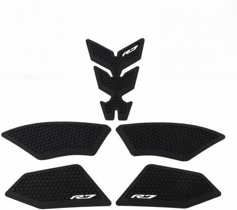 Motorcycle Tank Pad Side Traction Grip Protectors for YAMAHA YZF R7 2026 Anti-Slip Rubber Fuel Tank Stickers 5 PCS Set Black in Kuwait