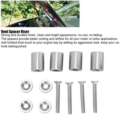 Aramox Spacer Riser, Aluminum Alloy, 6mm Motor Engine Hood Ventilation Spacer Riser in Kuwait