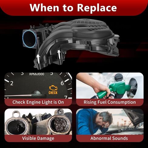 68240667AC Engine Intake Manifold Compatible with Ram ProMaster 1500 2500 3500 2014-2021 Jeep Cherokee 2014-2022 Chrysler 200 2015-2017, Replace 68240667AB 68240667AA in Kuwait