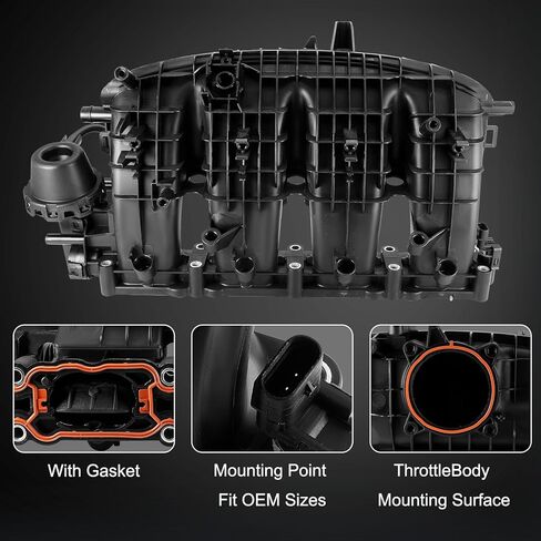 AULINK 06L133201AS Intake Manifold with Solenoid Valve Sensor For VW Beetle 2013-2017,Golf 2015-2018,Golf Alltrack 2017-2019,Golf SportWagen 2015-2019,Jetta 2014-2018,Passat 2014-2017 1.8L 2.0L L4 in Kuwait