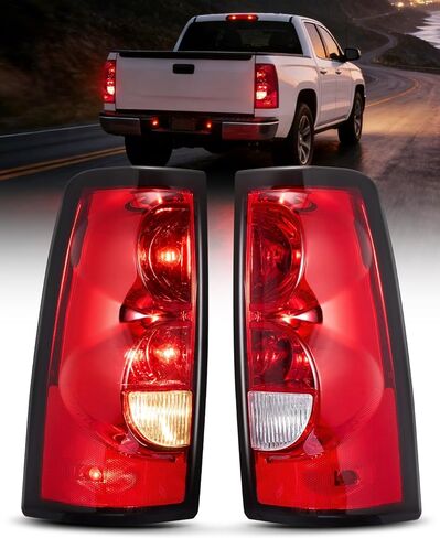 Tail Light Assembly Compatible with 2003 2004 2005 2006 Chevy Silverado 1500 1500HD 2500 2500HD 3500 2007 Chevrolet Classic OE Style Taillight Rear Lamp Driver and Passenger Side w/Bulbs in Kuwait
