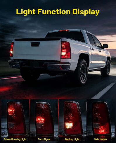 Tail Light Assembly Compatible with 2003 2004 2005 2006 Chevy Silverado 1500 1500HD 2500 2500HD 3500 2007 Chevrolet Classic OE Style Taillight Rear Lamp Driver and Passenger Side w/Bulbs in Kuwait