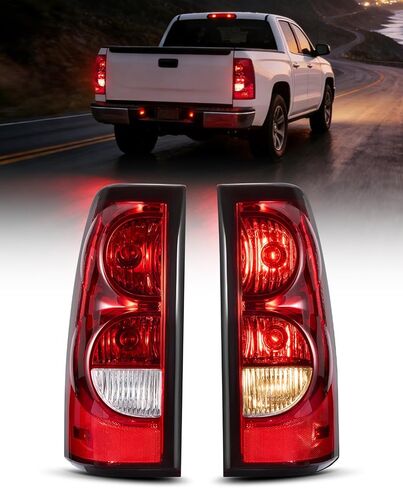 Tail Light Assembly Compatible with 2003 2004 2005 2006 Chevy Silverado 1500 1500HD 2500 2500HD 3500 2007 Chevrolet Classic OE Style Taillight Rear Lamp Driver and Passenger Side w/Bulbs in Kuwait