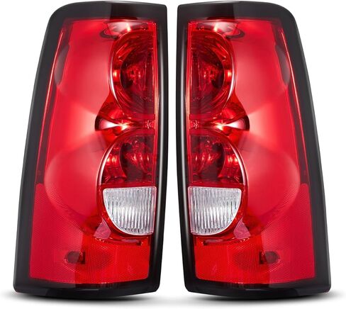 Tail Light Assembly Compatible with 2003 2004 2005 2006 Chevy Silverado 1500 1500HD 2500 2500HD 3500 2007 Chevrolet Classic OE Style Taillight Rear Lamp Driver and Passenger Side w/Bulbs in Kuwait