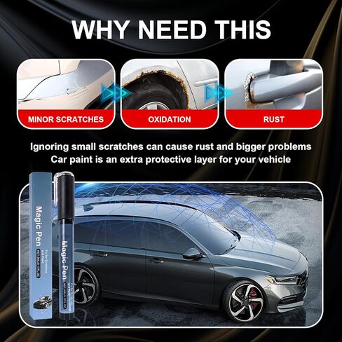 2Pcs All Cars Magic Pen, Magic Car Scratch Removal Pen, All Cars Magic Pen for Car Scratches, Quick Paint Scratch Remover & Easy Car Paint Repair in Kuwait