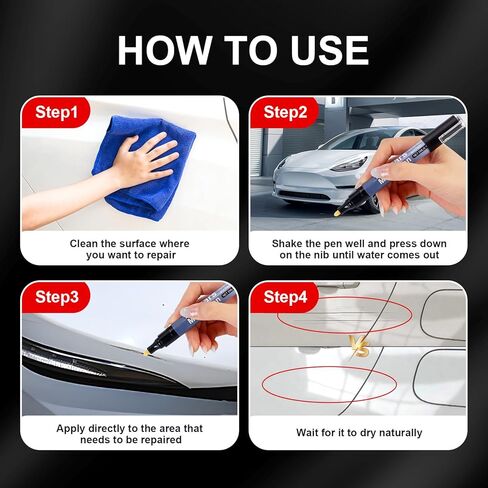 2Pcs All Cars Magic Pen, Magic Car Scratch Removal Pen, All Cars Magic Pen for Car Scratches, Quick Paint Scratch Remover & Easy Car Paint Repair in Kuwait
