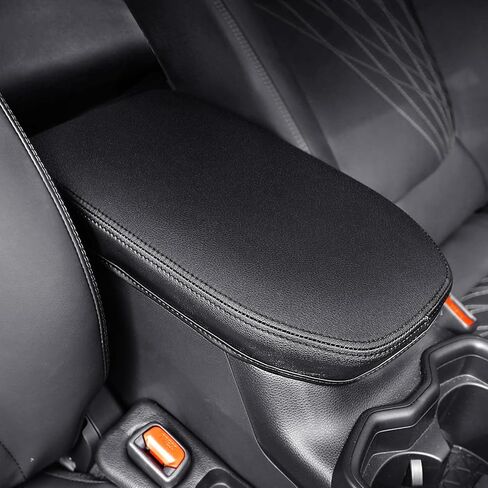 Center Console Cover for Toyota RAV4 2019-2025, Upgraded PU Leather Armrest Cover for RAV4 Adventure/Hybrid/XLE/LE/Limited/TRD Off-Road/Premium/XLE Premium (Gray Stitching) in Kuwait