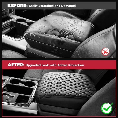 غطاء وحدة التحكم المركزية FREESOO لـ 2009-2018 Dodge Ram 1500 2500 3500، وسادة وسادة مسند الذراع، جلد صناعي مقاوم للماء، سهل التنظيف، غير قابل للانزلاق ومضاد للخدش، مقعد دلو فقط in Kuwait