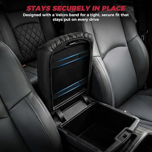 غطاء وحدة التحكم المركزية FREESOO لـ 2009-2018 Dodge Ram 1500 2500 3500، وسادة وسادة مسند الذراع، جلد صناعي مقاوم للماء، سهل التنظيف، غير قابل للانزلاق ومضاد للخدش، مقعد دلو فقط in Kuwait