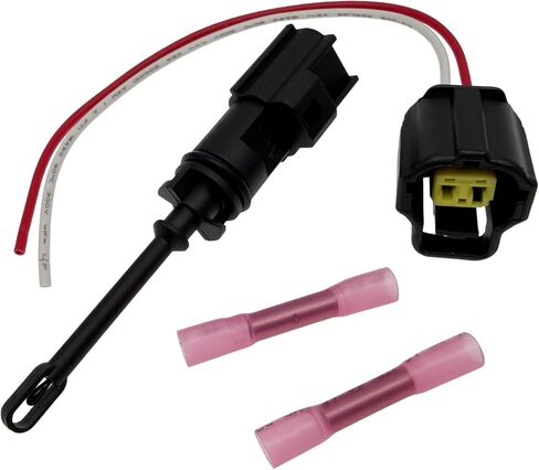 Intake Air Charge Temperature Sensor and Connector Pigtail Harness 5149279AC Compatible with Challenger Charger Durango Cherokee Grand Cherokee Ram 1500 2500 3500 in Kuwait