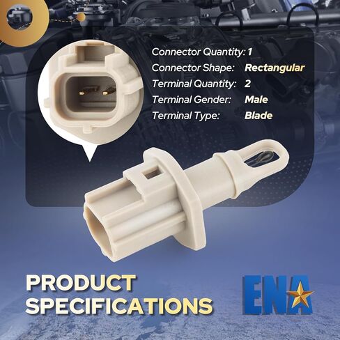 ENA Intake Air Temperature Sensor Compatible with Nissan Mercury Altima Frontier Xterra Sentra Quest Pickup NP300 Villager 2.4L 2.5L 3.0L 3.3L 4.0L l4 V6 2007 2008 2009 2010 2011 Replaces AX50 AX50T in Kuwait