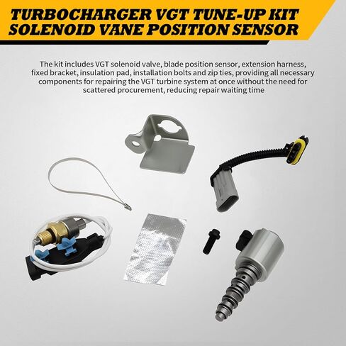 12643471 شاحن توربيني VGT Tune-Up Kit مستشعر موضع ريشة الملف اللولبي متوافق مع محرك Express Silverado Savana Sierra LLY LBZ LMM LML LGH F-Series E-Series 2003-2016 6.0L 6.6L in Kuwait