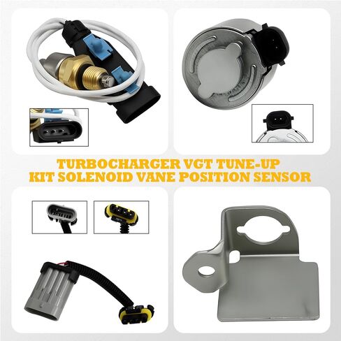 12643471 شاحن توربيني VGT Tune-Up Kit مستشعر موضع ريشة الملف اللولبي متوافق مع محرك Express Silverado Savana Sierra LLY LBZ LMM LML LGH F-Series E-Series 2003-2016 6.0L 6.6L in Kuwait
