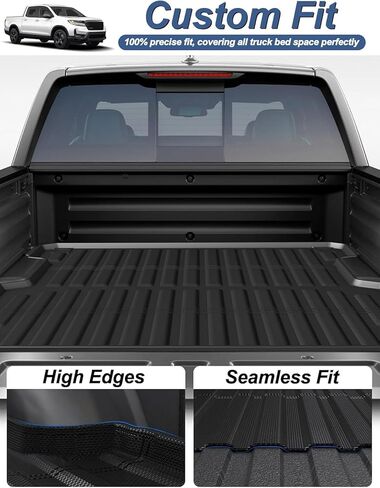 حصيرة سرير تناسب Honda Ridgeline 2017-2026 5.3FT، بطانة سرير الشاحنة شديدة التحمل TPE مناسبة لجميع الأحوال الجوية، ملحقات Ridgeline ترقية حصيرة البضائع in Kuwait