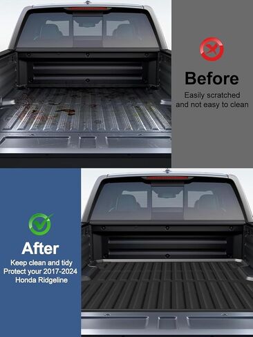 حصيرة سرير تناسب Honda Ridgeline 2017-2026 5.3FT، بطانة سرير الشاحنة شديدة التحمل TPE مناسبة لجميع الأحوال الجوية، ملحقات Ridgeline ترقية حصيرة البضائع in Kuwait