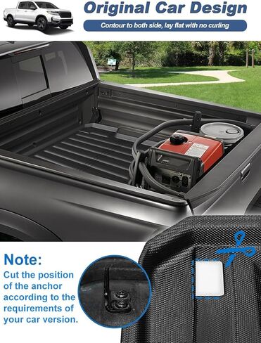 حصيرة سرير تناسب Honda Ridgeline 2017-2026 5.3FT، بطانة سرير الشاحنة شديدة التحمل TPE مناسبة لجميع الأحوال الجوية، ملحقات Ridgeline ترقية حصيرة البضائع in Kuwait