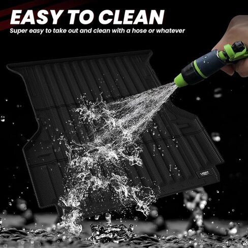 LASFIT 5.7FT حصيرة سرير الشاحنة مع Rambox لـ Ram 1500 2009-2025 2026 & RAM 1500 Classic 2019-2024 سرير قصير (5FT7 / 67.4 بوصة)، بطانة سرير شاحنة بضائع تناسب جميع الأحوال الجوية، أسود in Kuwait