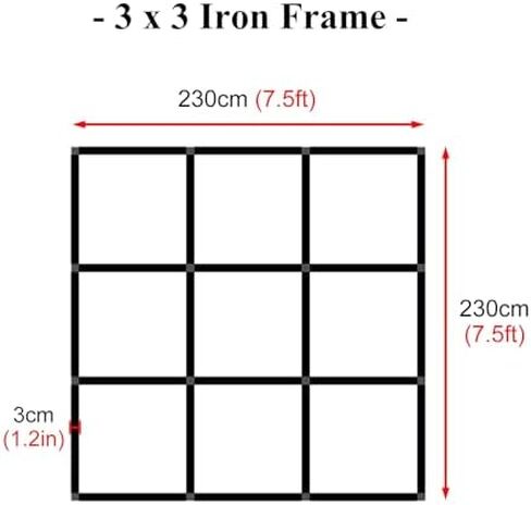 This Trade Show Exhibit Display Booth, Portable Event Advertising Poster Stand, Collapsible Pop Up Display Backdrop Frame for Vendor Events(2.3m(7.5ft) Hx2.3m(7.5ft) L) in Kuwait