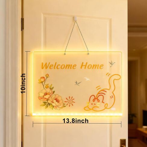 لوحة رسم LED RGB مع 12 قلم تحديد و7 أوضاع إضاءة للأطفال لكتابة الملاحظات وتتبع الرسائل، وسادة مسح جافة من الأكريليك مقاس 13.8 × 10 بوصة in Kuwait
