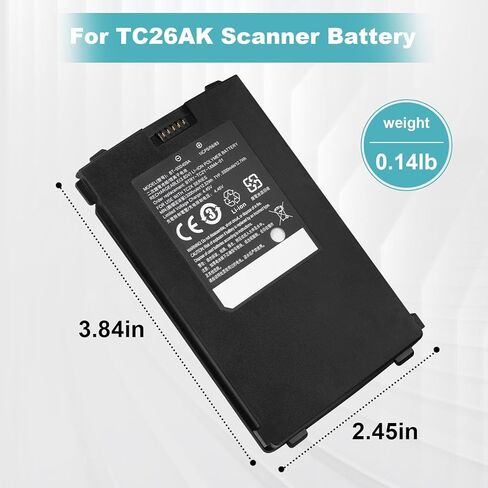 لاستبدال بطارية الماسح الضوئي Zebra TC21: TC26 TC21 TC26AK TC210 TC210K BT-000409A BT-000409B BTRY-TC2X-1XMA1-01 BTRY-TC2Y-2XMA-1A BT-000411-08 بطارية ليثيوم ماسح الباركود 3200 مللي أمبير في الساعة in Kuwait
