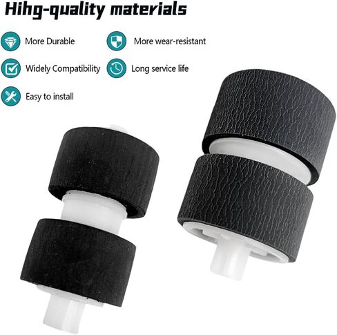طقم أسطوانة تبادل الماسح الضوئي 5484B001 متوافق مع Canon DR-C125 DR-C225 DR-C255 DR-C225II DR-C225W، استبدال أسطوانة فصل تغذية الماسح الضوئي 5484B001AA in Kuwait