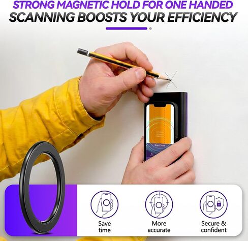 حلقة موصل متوافقة مع Walabot DIY 2 و2M - حلقات موصل مغناطيسية، ملاءمة دقيقة، ملحق هاتف لاصق قوي لتكامل الماسح الضوئي على الحائط، حامل الماسح الضوئي على الحائط لإيجاد مسمار ثابت in Kuwait