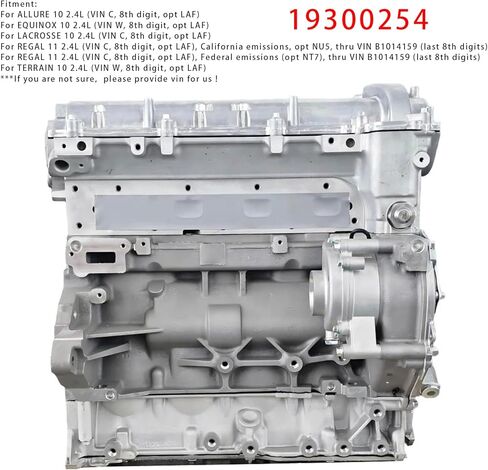 LAF Engine Assembly Block 19300254 For ALLURE, EQUINOX, LACROSSE 10 2.4L, for BUICK REGAL 11 2.4L, For TERRAIN 10 2.4L 19300254 300-10261 in Kuwait