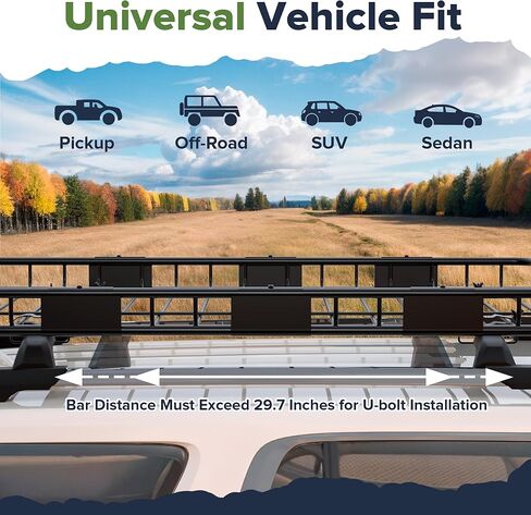 ARKSEN 64" x 39" Roof Rack Cargo Basket with Extension, 150 lbs Capacity, Fits Most Vehicles with Cross Bars (Not Included), Heavy Duty Steel Rooftop Cargo Carrier for SUV Truck Car, Travel & Camping in Kuwait