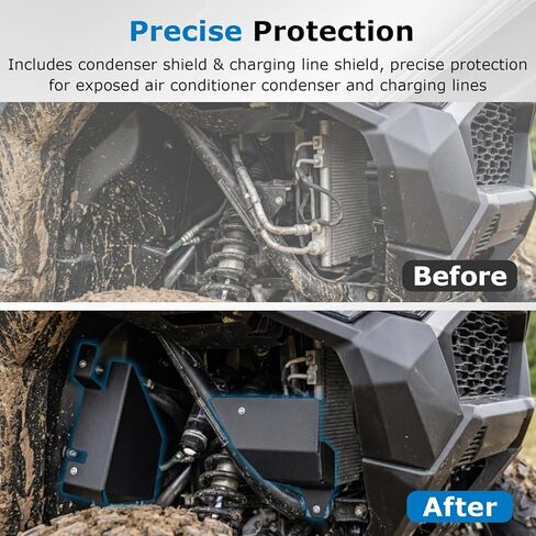 طقم غطاء واقي لدرع خط A/C مناسب لخطوط مكثف مكيف الهواء Polaris Xpedition ومكونات الجزء السفلي (2024-2026) in Kuwait